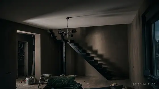 Interior metal staircase