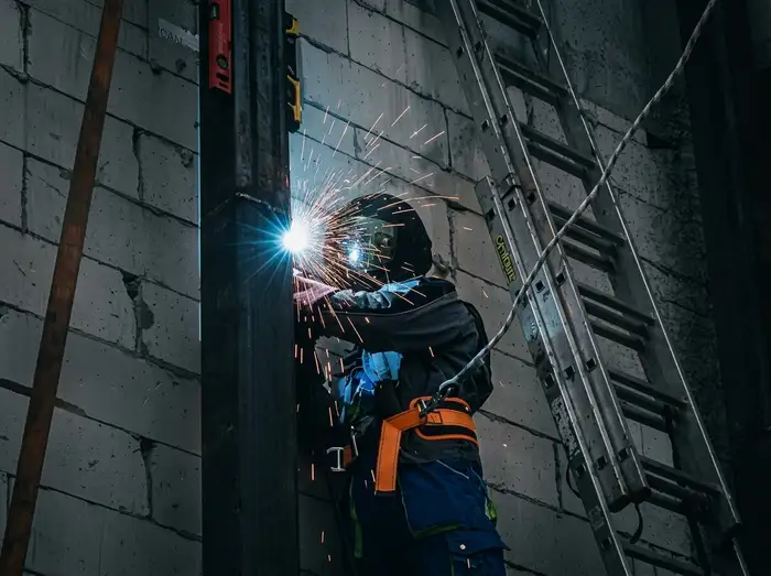 Certified welder in gear